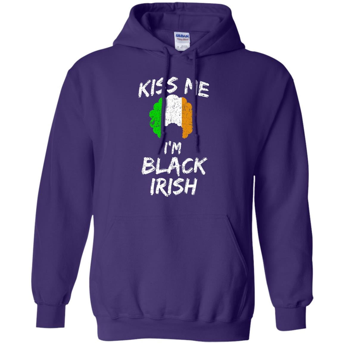 Kiss Me I_m Black Irish Funny St Patrick_s Day T-shirt Purple