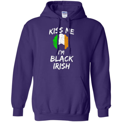 Kiss Me I_m Black Irish Funny St Patrick_s Day T-shirt Purple