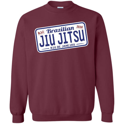 Funny Jiu Jitsu Bjj License Plate T-shirt Maroon