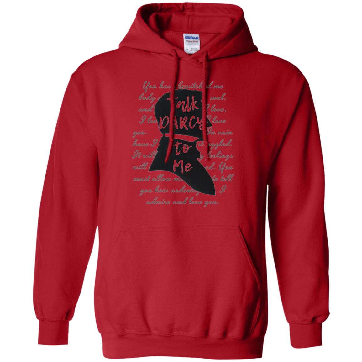 Funny Bookworm T-shirt Talk Darcy To Me Red