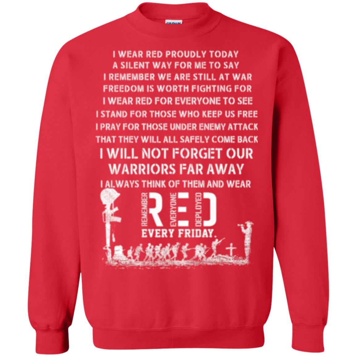 Red Friday Military T-shirt Wear Red Friday Red