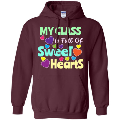Valentines Day T-shirt I Love My Sweet Hearts Maroon