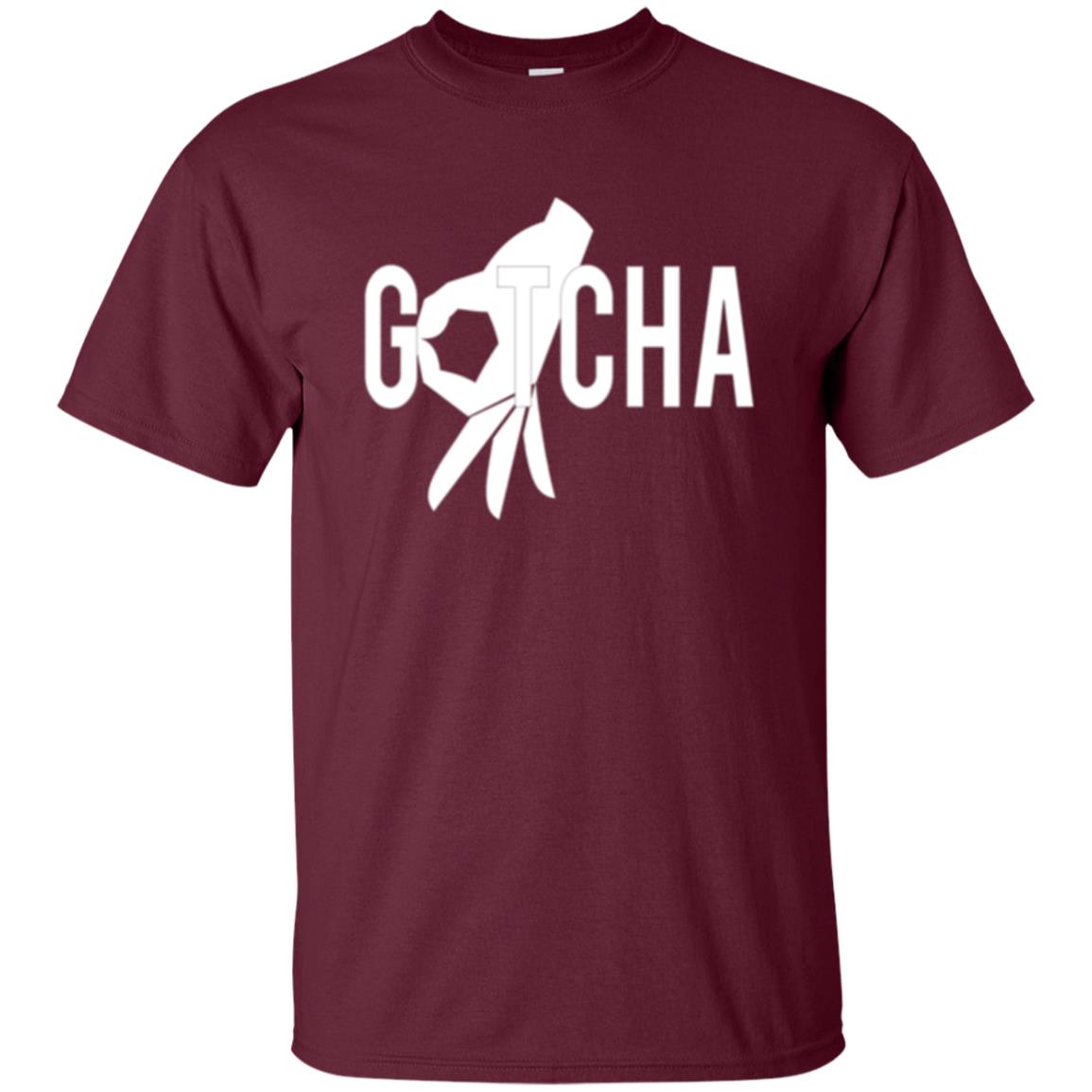 Gotcha Finger Circle Game T-shirt Maroon