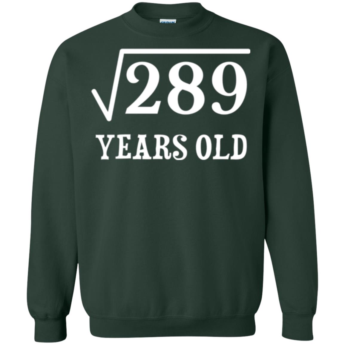Brithday T-shirt Square Root Of 289 Forest Green