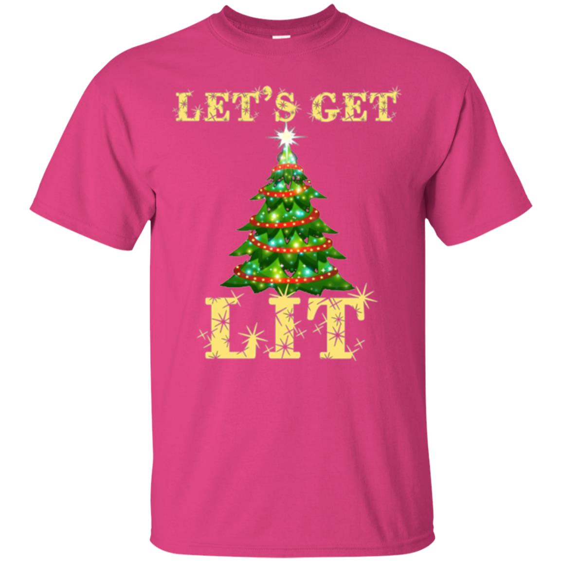 Christmas T-shirt Let_s Get Lit Heliconia