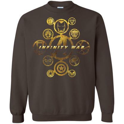 Infinity War Gold Hero Movie T-shirt Dark Chocolate