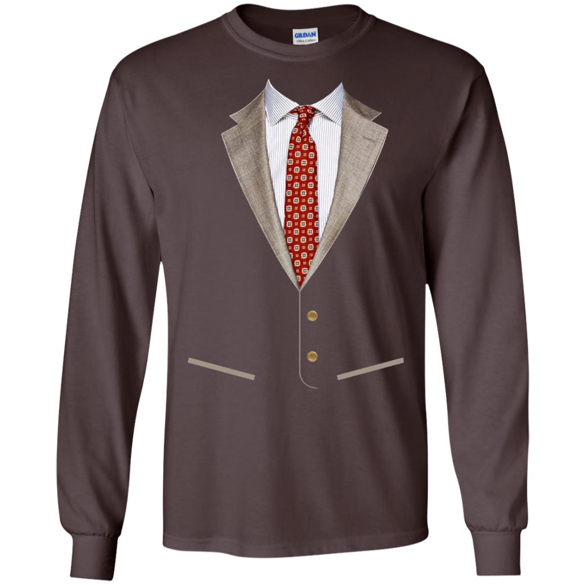 Tuxedo T-shirt Retro Prom Men With Bowtie Dark Chocolate
