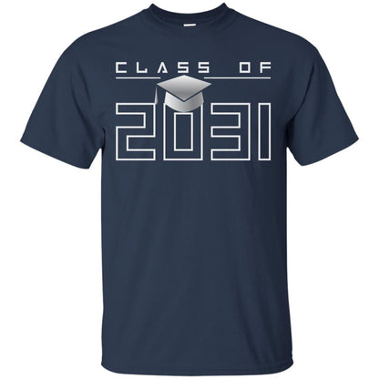 Class Of 2031 Kindergarten First Day Of School Graduate In 2031 Shirt Navy