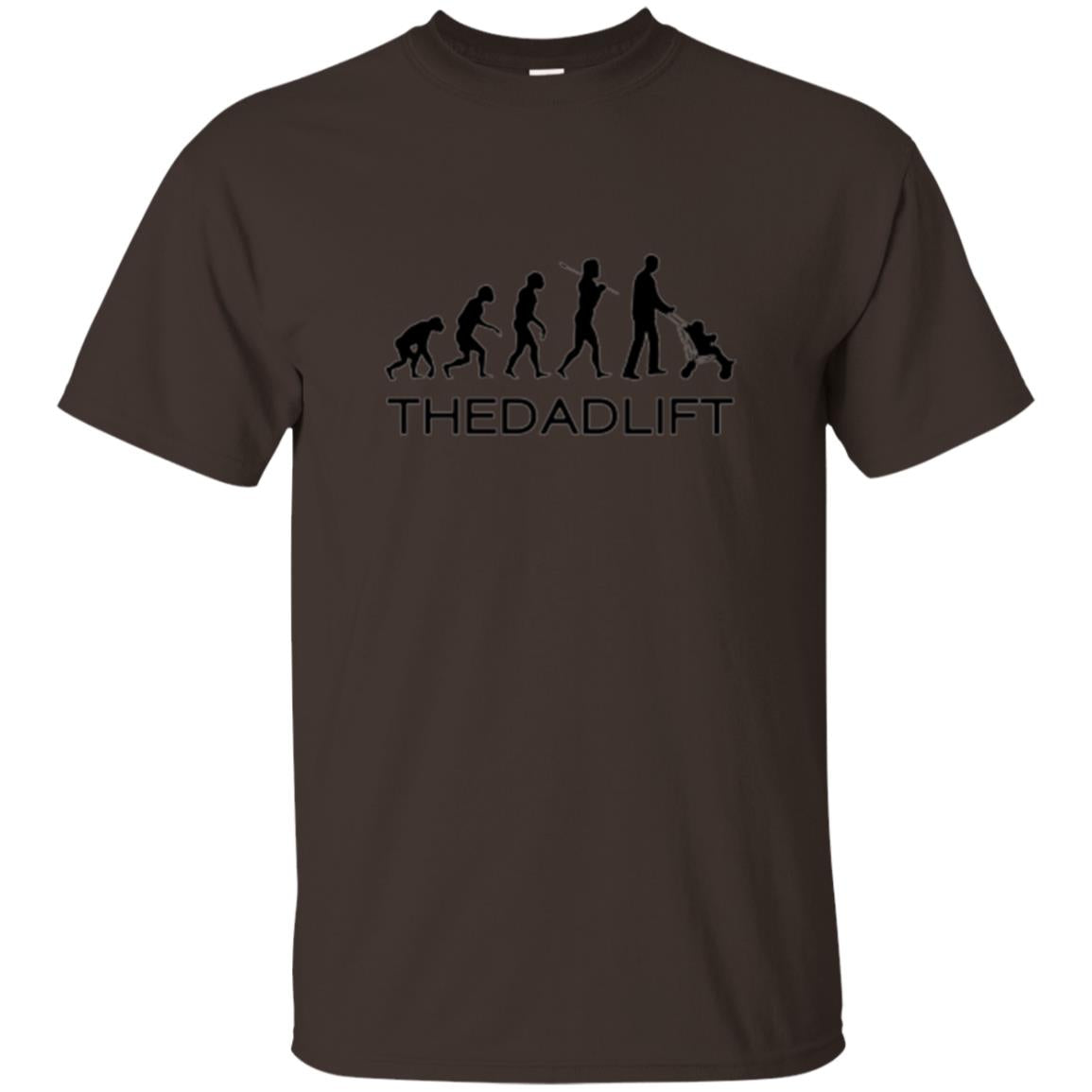 The Evolution Of Man T-shirt Thedadlift Dark Chocolate