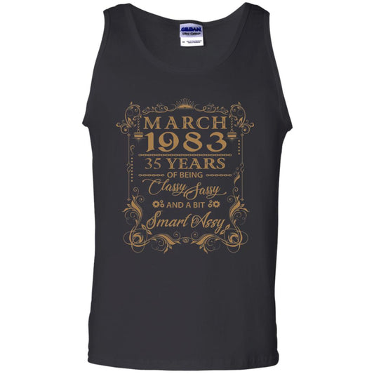 March 1983 35 Years Of Being Classy 35th Birthday T-shirt Black