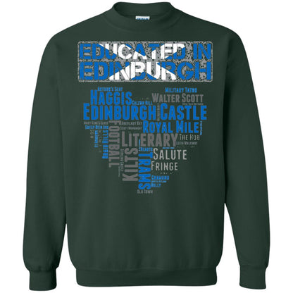 Edinburgh T-shirt Educated In Edinburgh Forest Green