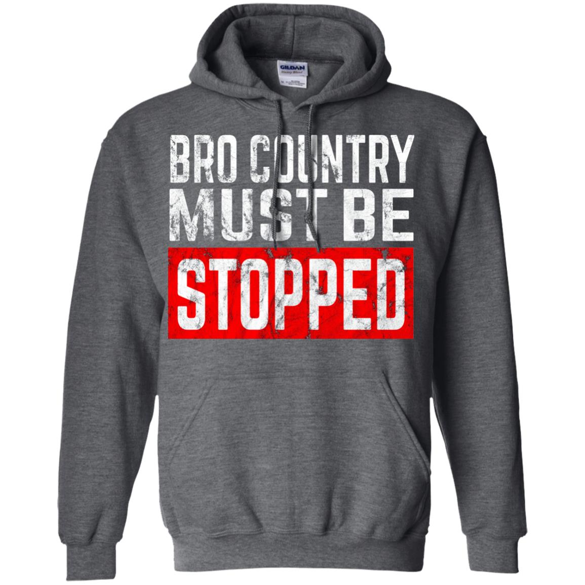 Bro Country Must Be Stopped Traditional Outlaw Country Shirt Dark Heather