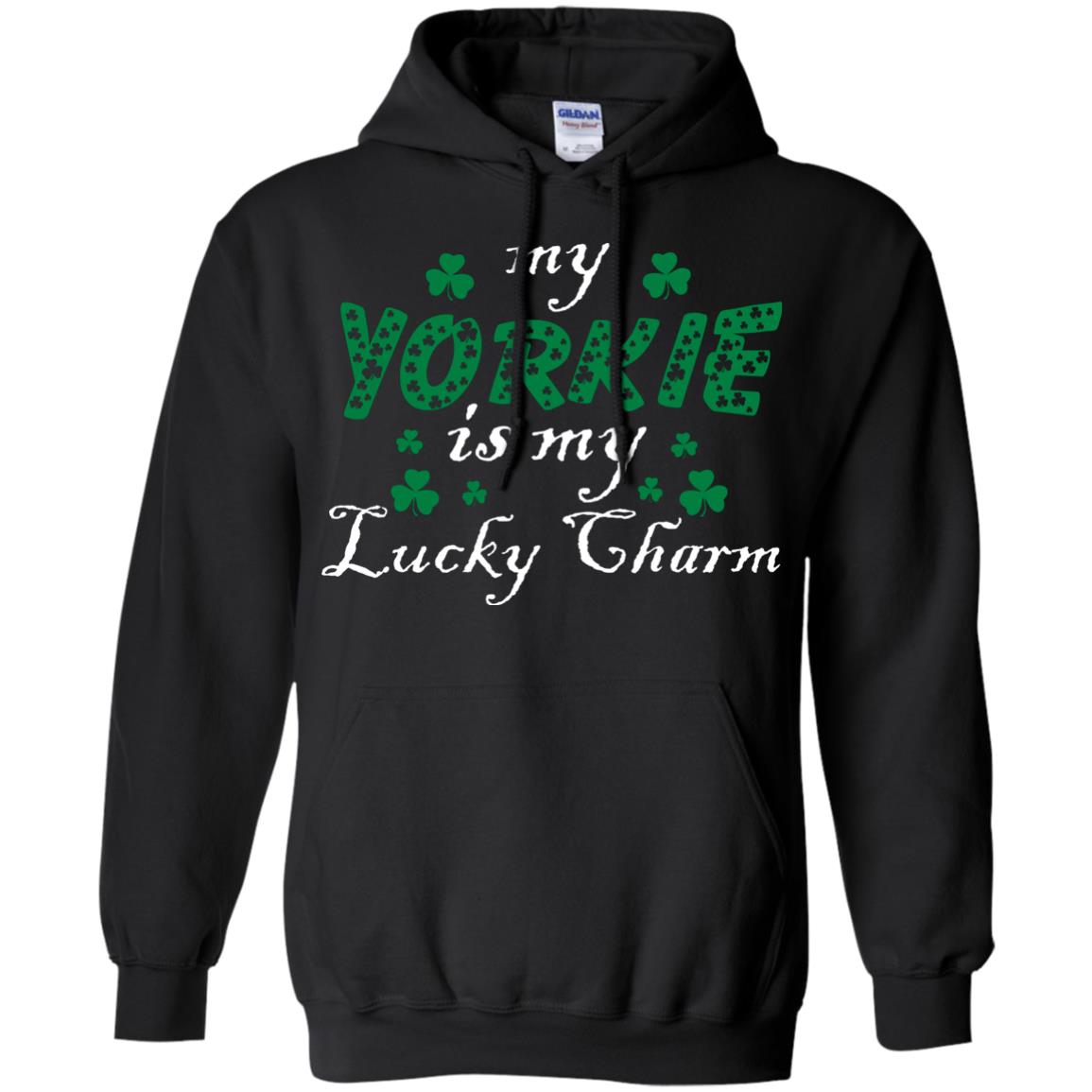 My Yorkie Is My Lucky Charm Saint Patrick's Day Shirt For Yorkie Lover Black
