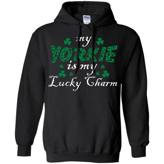 My Yorkie Is My Lucky Charm Saint Patrick's Day Shirt For Yorkie Lover Black