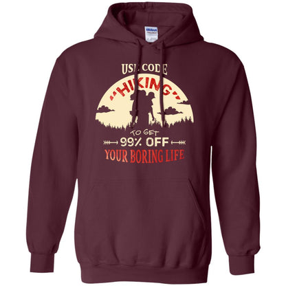 Use Code Hiking To Get 99% Off Your Boring Life Shirt Maroon