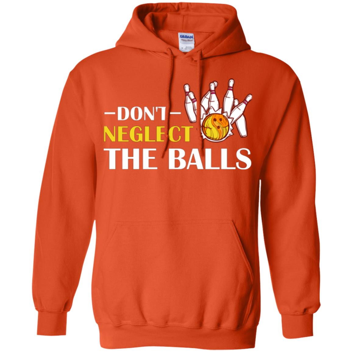 Bowling Lover T-shirt Don't Neglect The Balls Orange