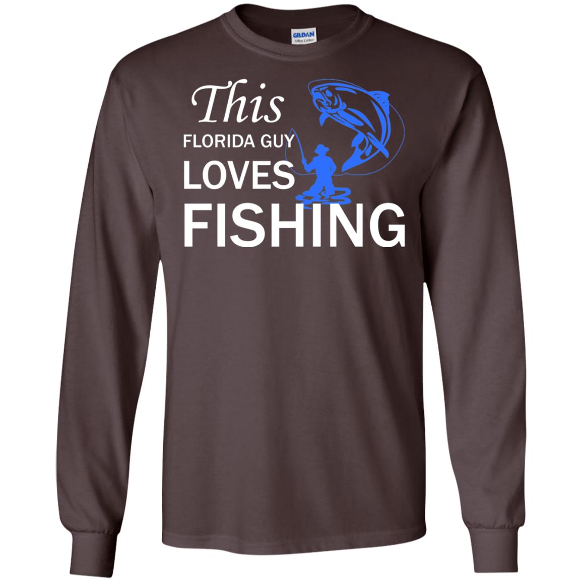 This Florida Guy Love Fishing Fisherman T-shirt Dark Chocolate