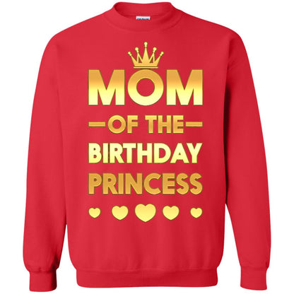 Mom Of The Birthday Princess Family T-shirt Red