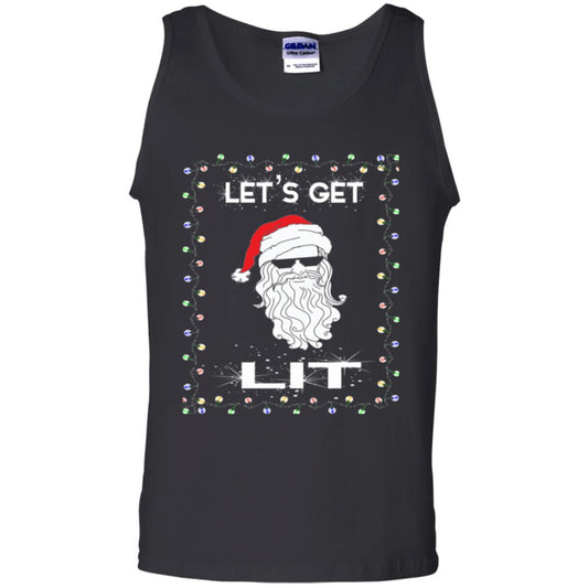 Christmas T-shirt Let_s Get Lit Black