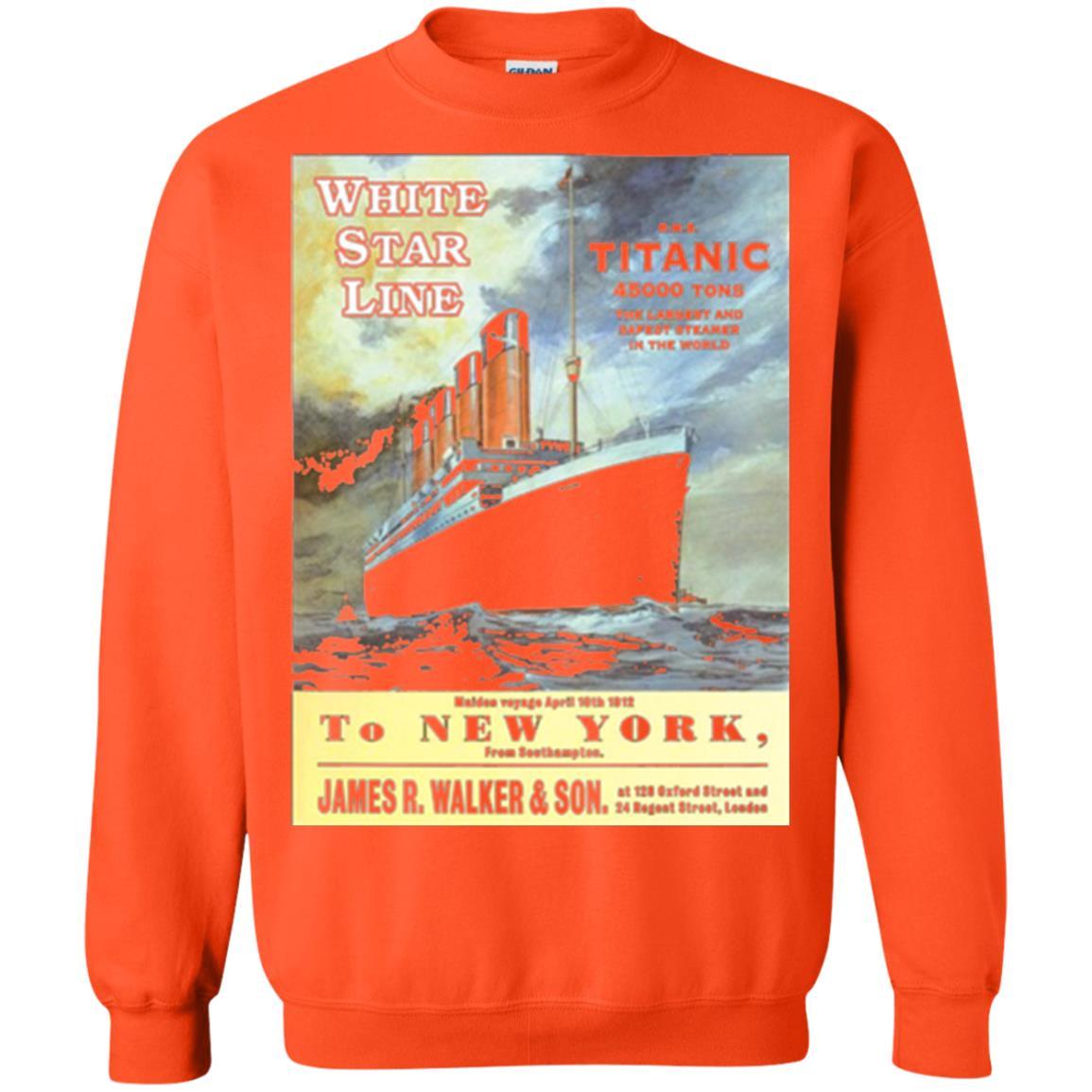 Film T-shirt Sailing Ship Cruise Vintage Poster Orange