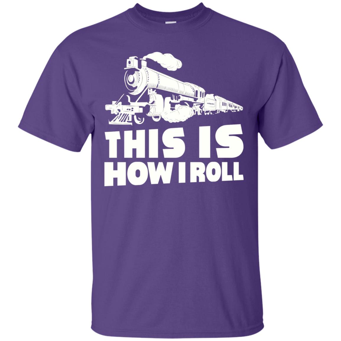 This Is How I Roll Train Driver T-shirt Purple