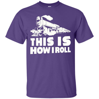 This Is How I Roll Train Driver T-shirt Purple