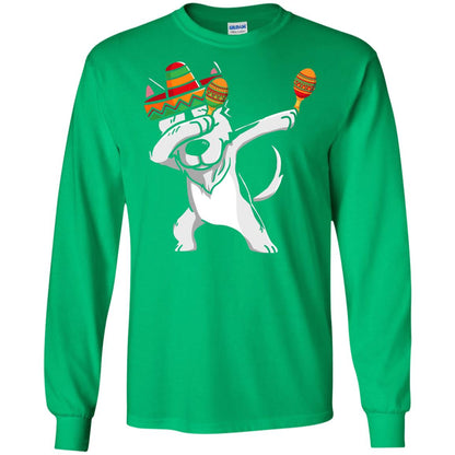 Dabbing Husky Funny Cinco De Mayo T-shirt Irish Green