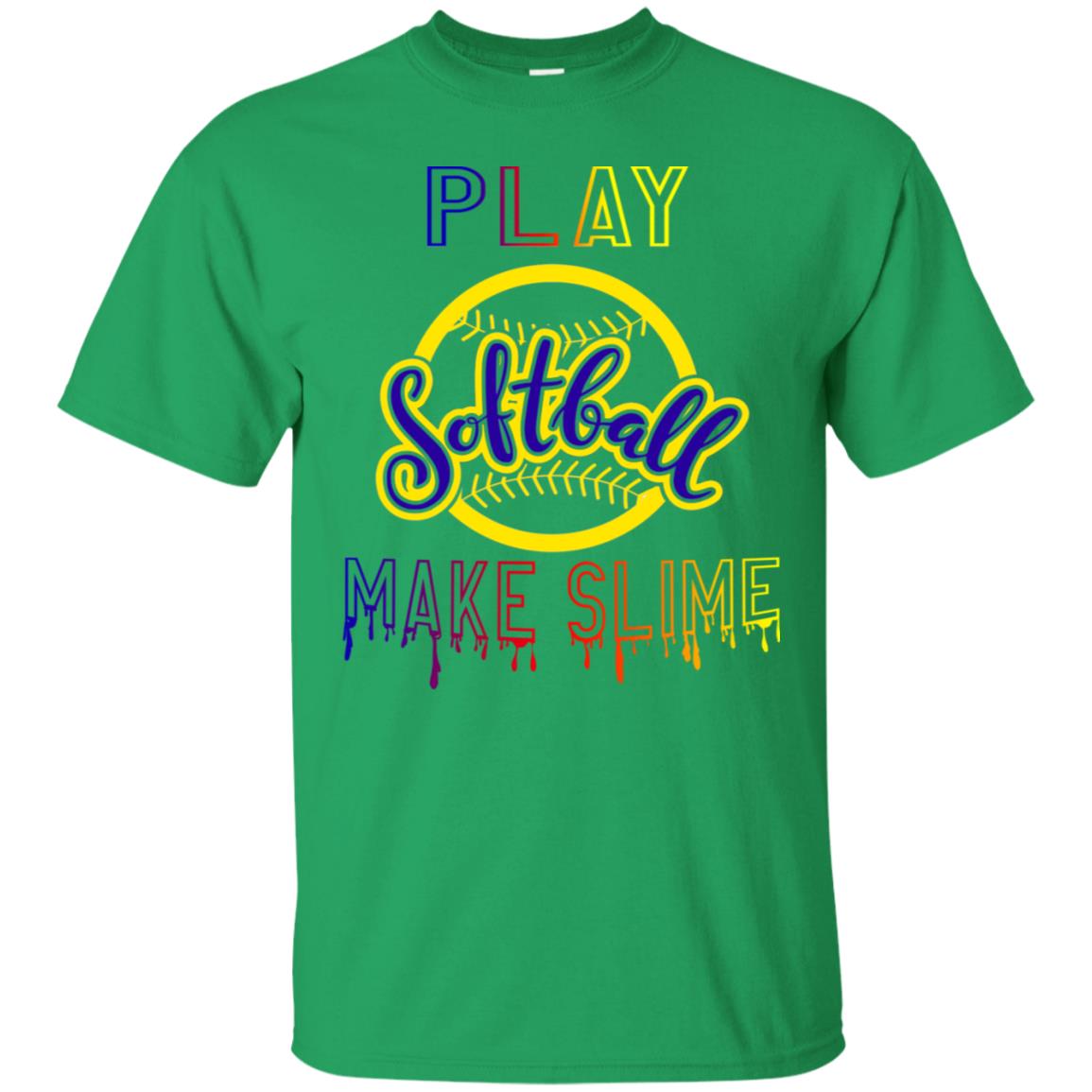 Play Softball Make Slime Gift Shirt Irish Green