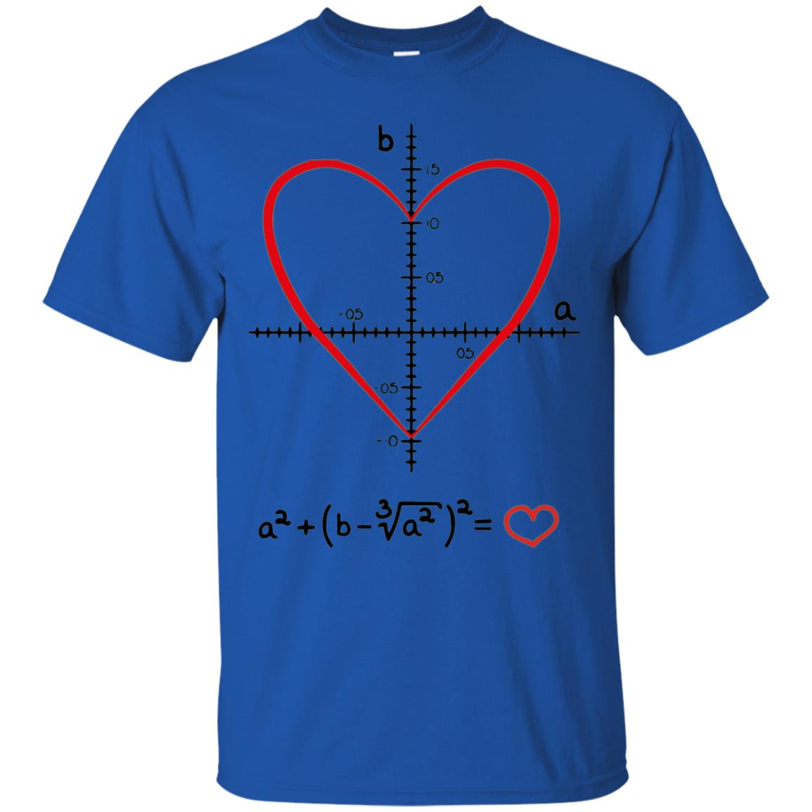 Valentines Day T-shirt Math Equation Cool Formula Geekiest Heart Royal