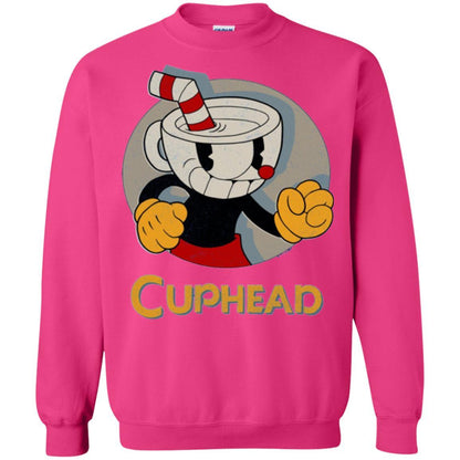 Cuphead Circle Shadow Profile Vintage Graphic T-shirt Heliconia