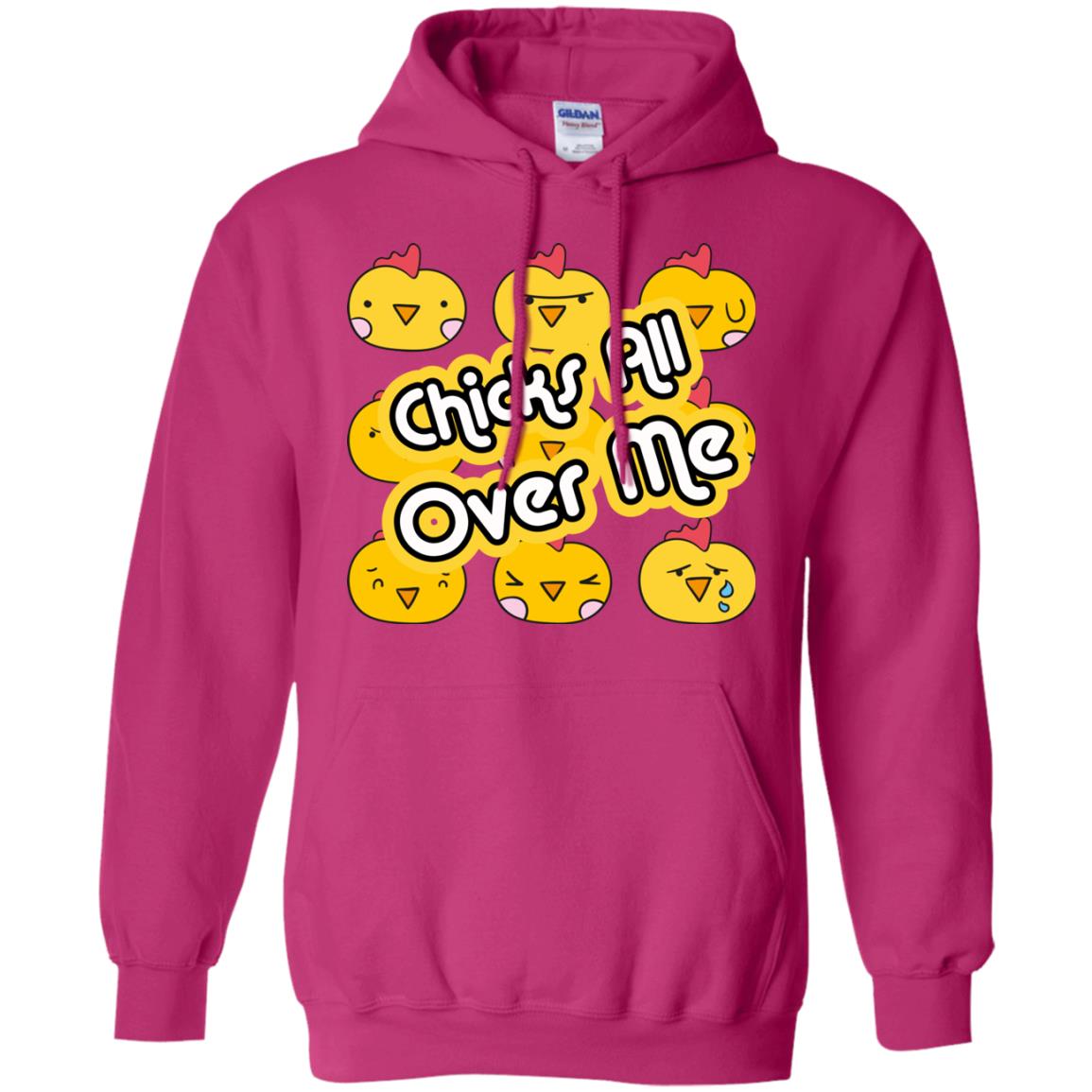 Chicks All Over Me Funny Chickens Shirt For Easter Day Heliconia