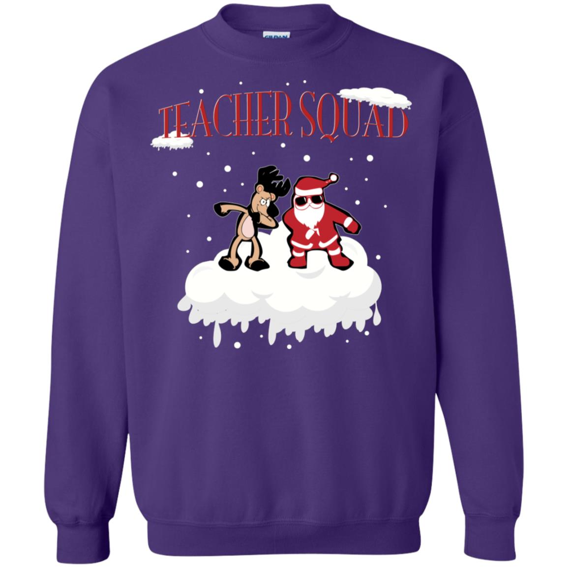 Teacher Squad Teaching X-mas Gift Shirt Purple