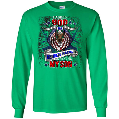 God Sent Me My Veteran Son Daddy T-shirt Irish Green
