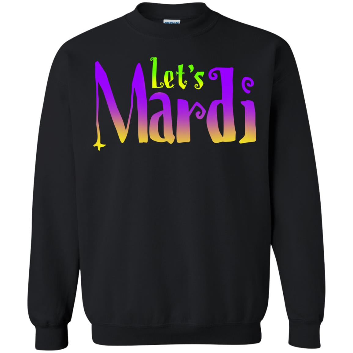 Mardi Gras T-shirt Let's Mardi Black