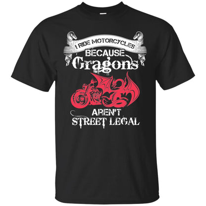 Motocross T-shirt Because Dragons Aren_t Street Legal Black