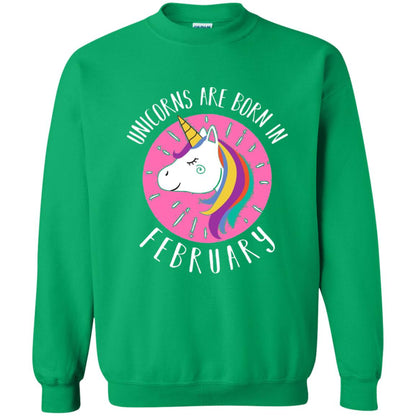 February Birthday T-shirt Unicorns Are Born In February Irish Green