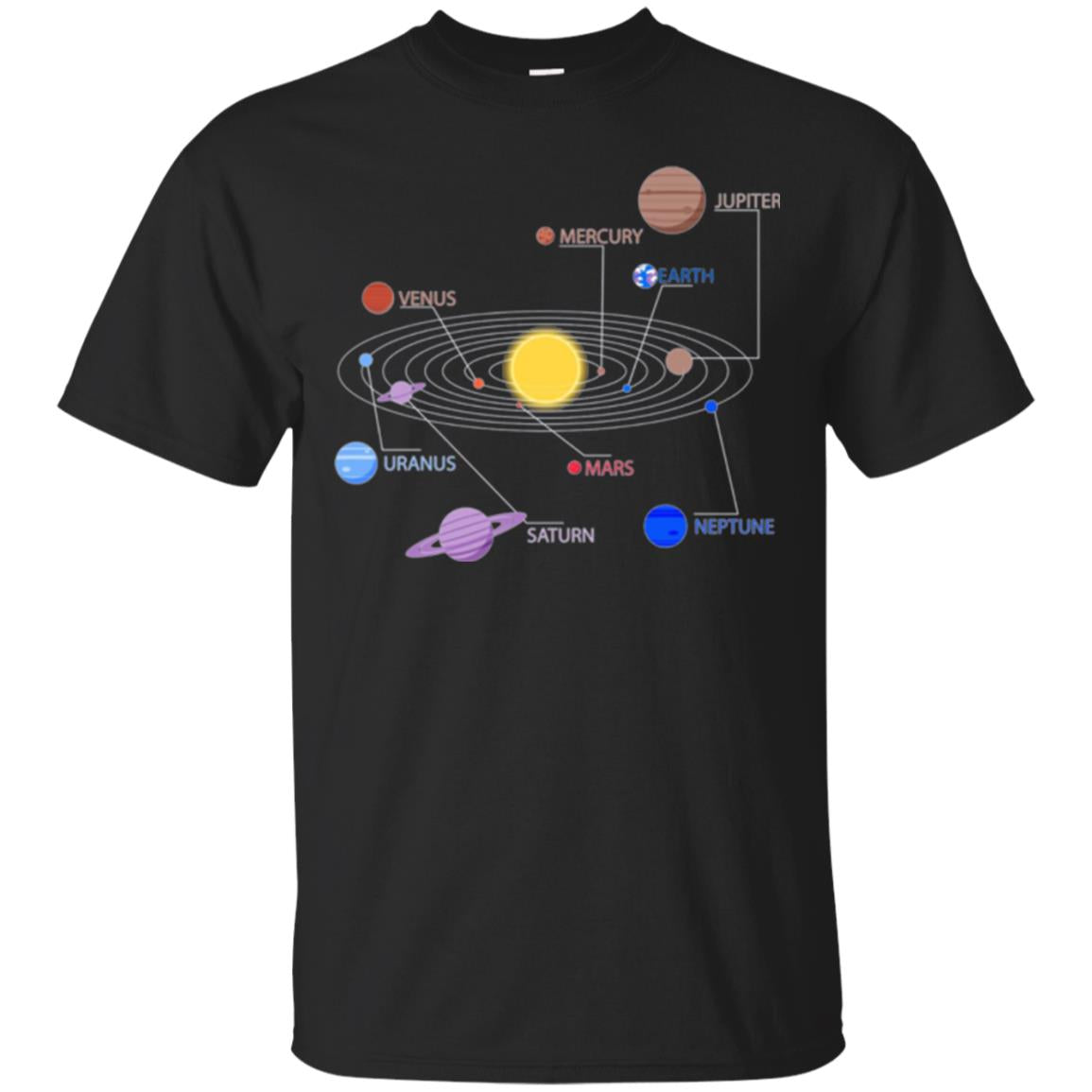 Solar System T-shirt Black