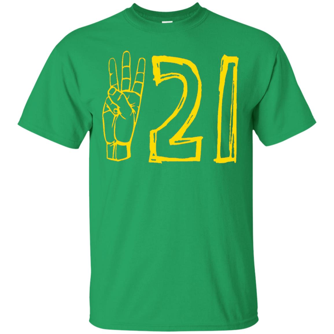World Down Syndrome Day March 21 T-shirt Irish Green