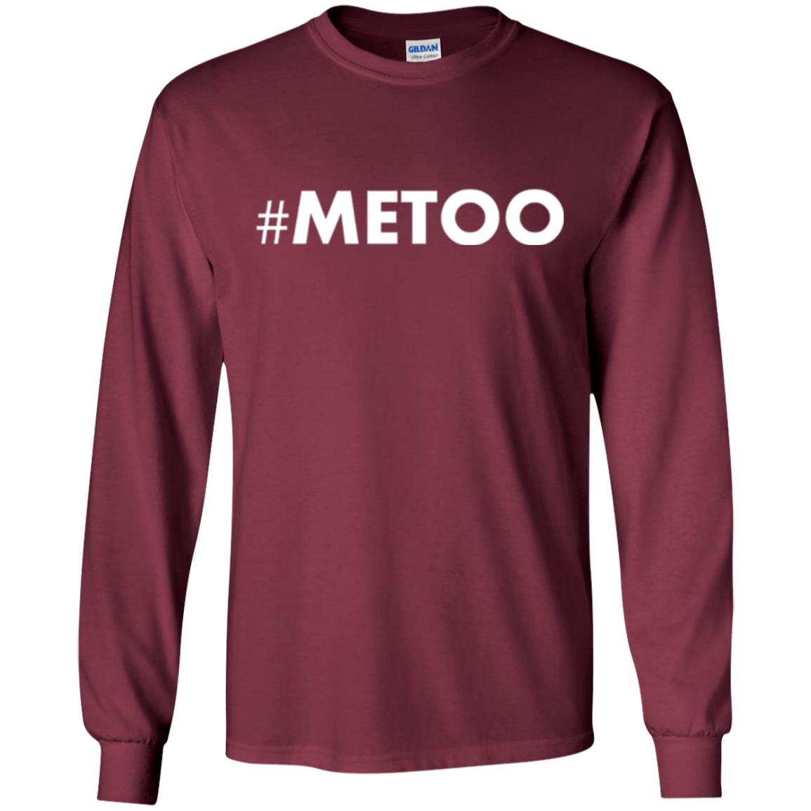 Sexual Harassment Awareness T-shirt Hashtag Me Too Maroon