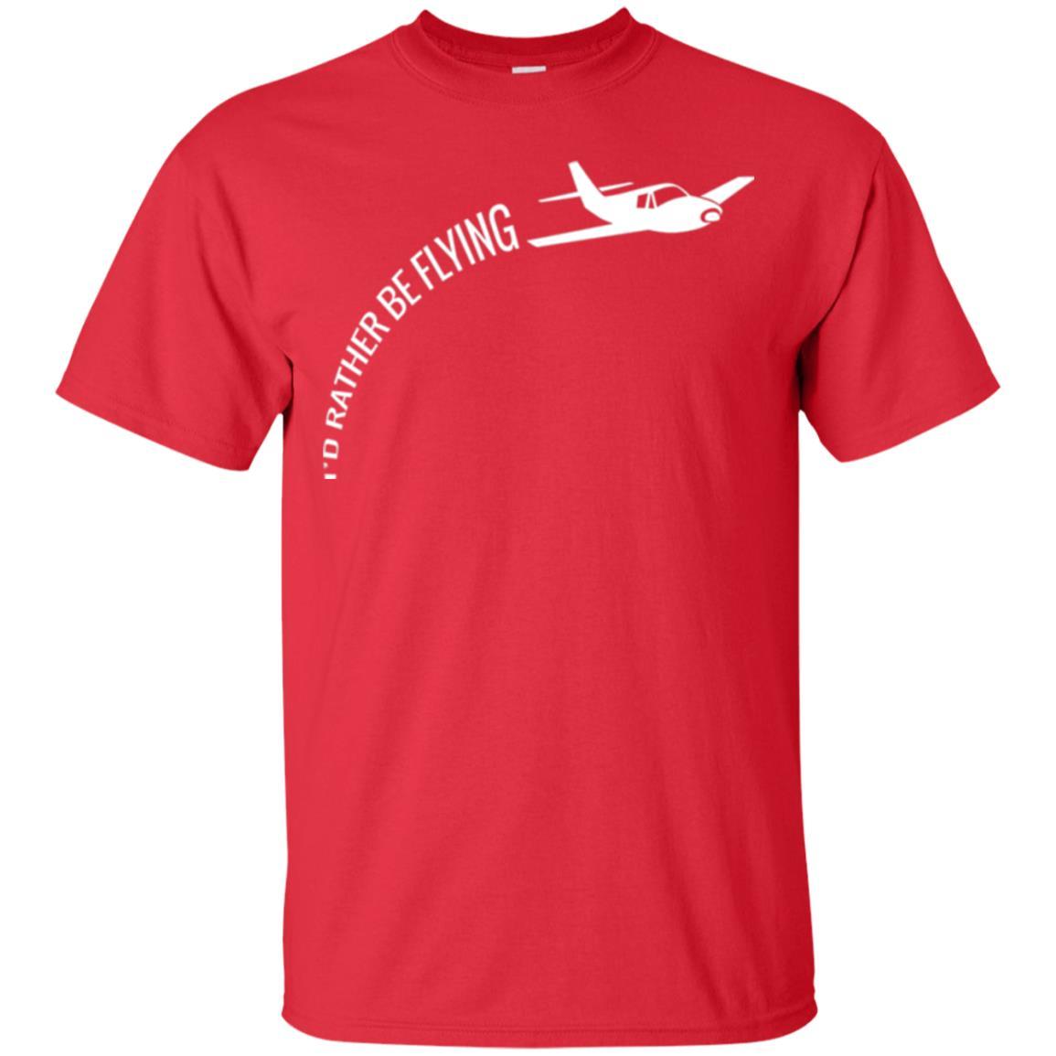 Airplane Pilot T-shirt I'd Rather Be Flying Red