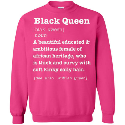 African Pride Melanin Educated T-shirt Black Queen Definition Heliconia