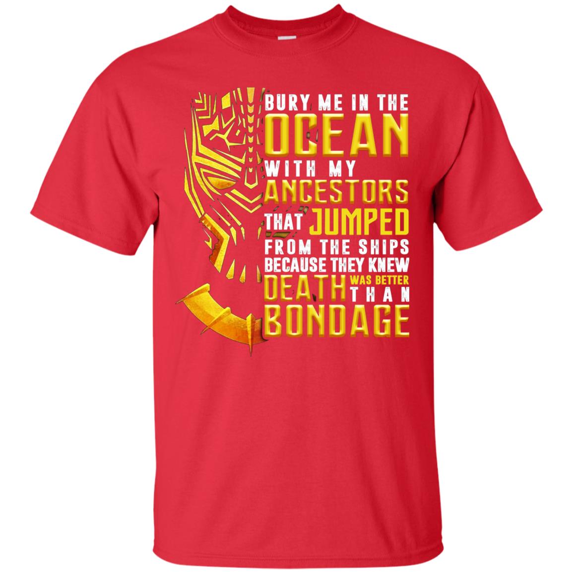 Bury Me In The Ocean With My Ancestors That Jumped Movie Lover T-shirt Red