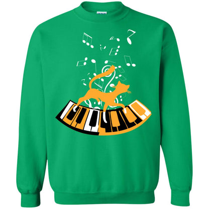Cat Plays Piano Shirt For Mens Womens Irish Green