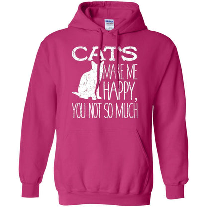 Cat Lover T-shirt Cats Make Me Happy You Not So Much Heliconia