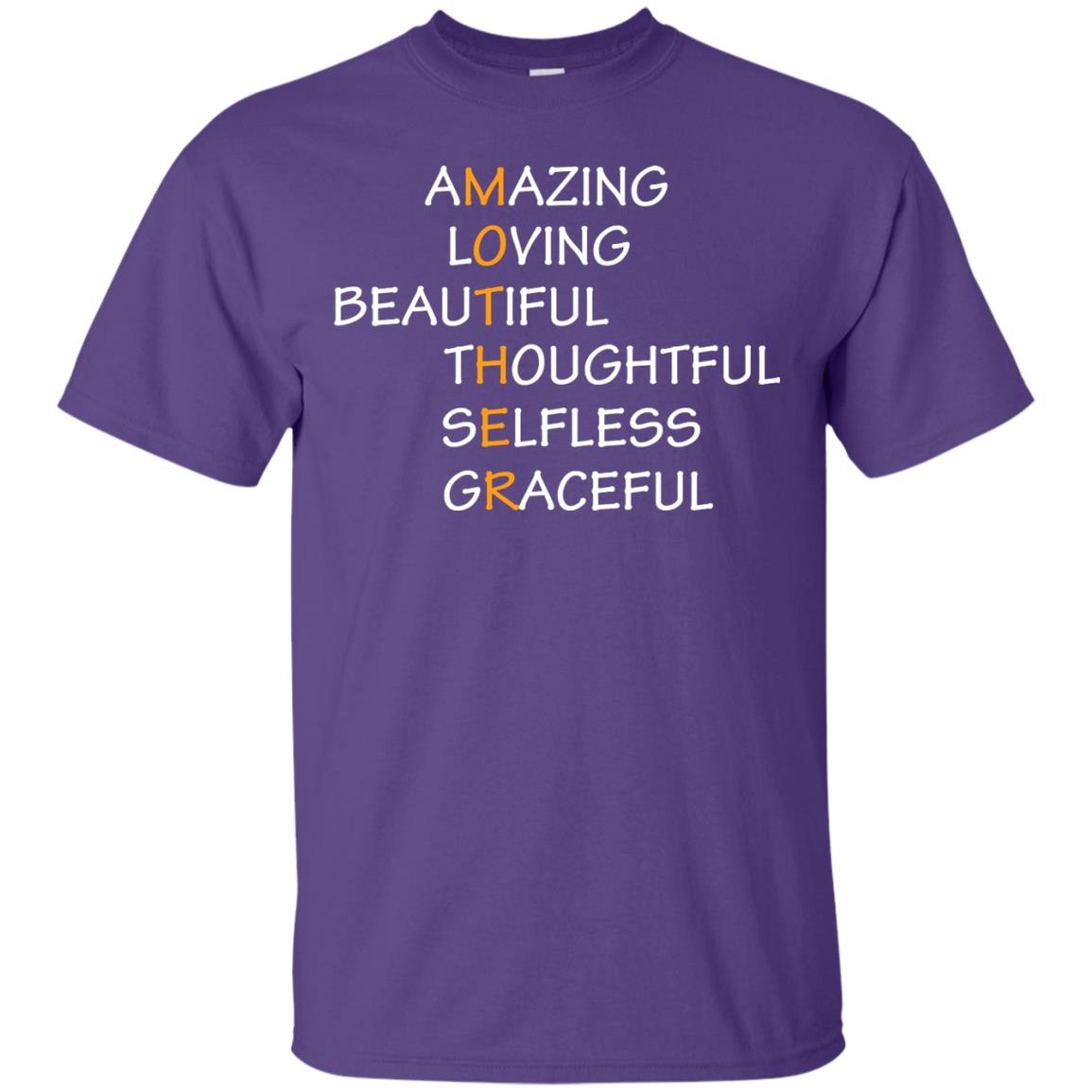 Amazing Loving Beautiful Thoughtful Selfless Graceful Mother Purple