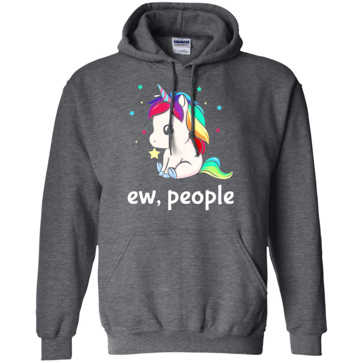 Unicorn Lover T-shirt Ew People T-shirt Dark Heather
