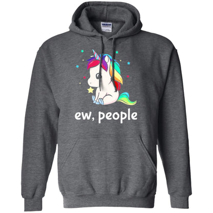 Unicorn Lover T-shirt Ew People T-shirt Dark Heather