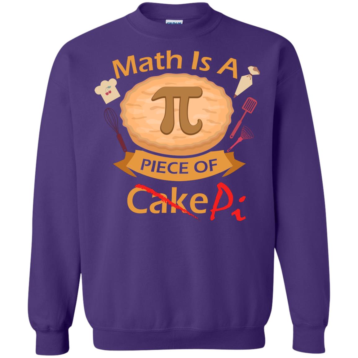 Math Is A Piece Of Pi Funny Pi Day T-shirt For Math Lover Purple