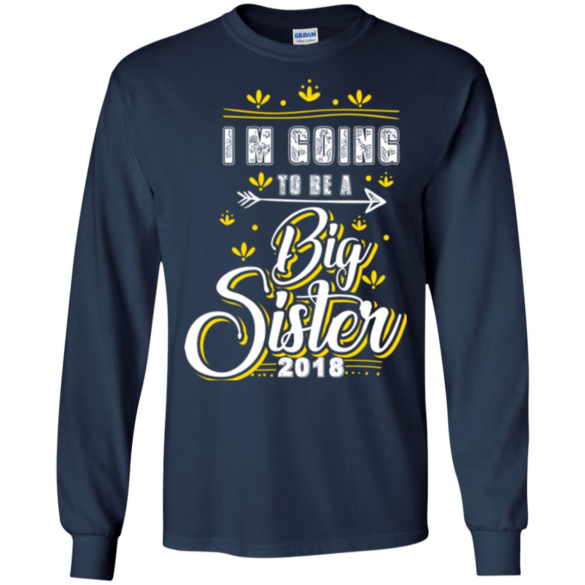 Family T-shirt I'm Going To Be A Big Sister 2018 Navy