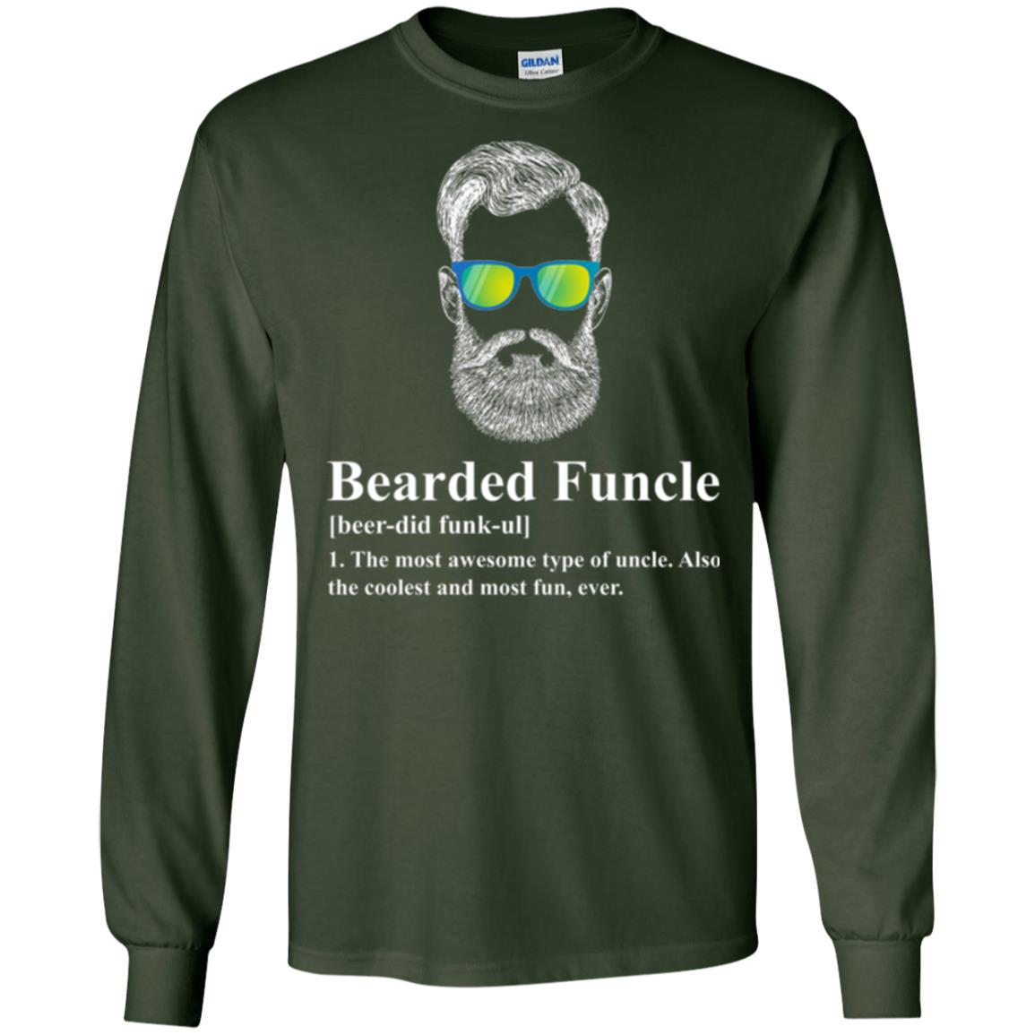 Uncle T-shirt Beared Funcle Forest Green
